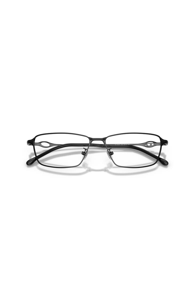 DIESEL<sup>®</sup> 56mm Rectangle optical glasses, Alternate, color, Black