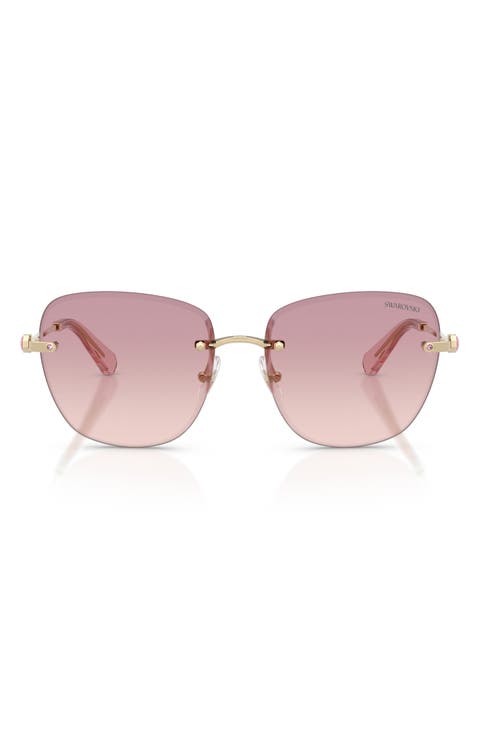 58mm Gradient Square Sunglasses