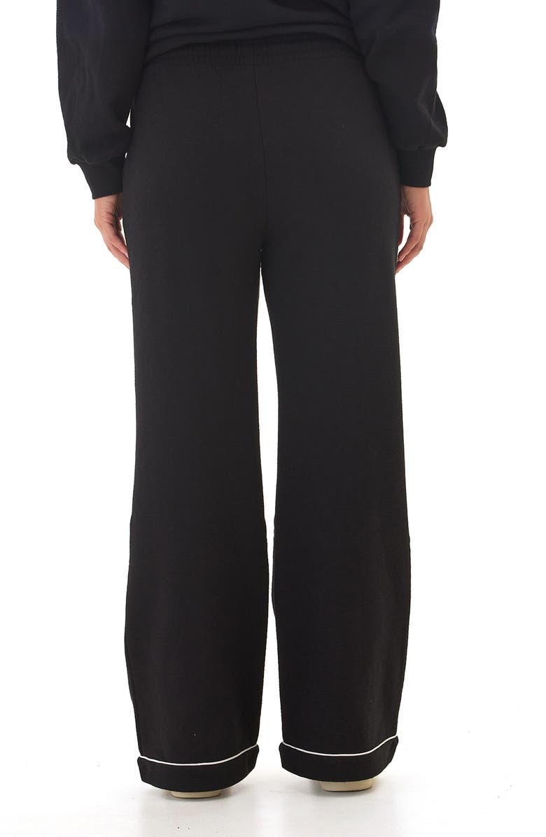 Threads 4 Thought Milly Piped Wide Leg Pants, Alternate, color, Black/ White