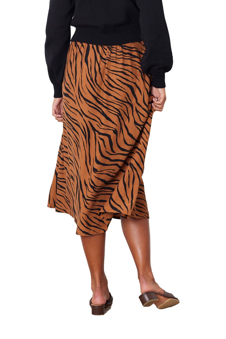 Avery A-Line Midi Skirt, Alternate, color, Zebra Spice