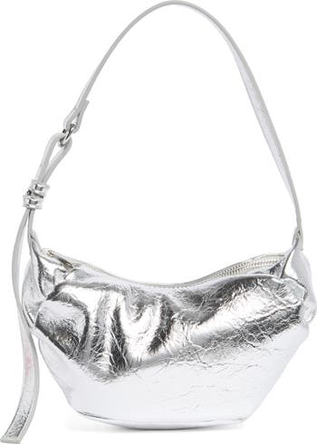 【CURETTY】C BELTED NYLON HOBO BAG / 追跡付 PU Leather Rivet Punk Hobo Purse - Y2K Tote & Crossbody Bag