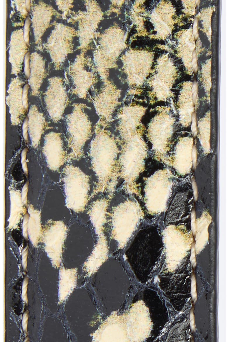 Lucca Snakeskin Embossed Leather Belt, Alternate, color, NATURAL
