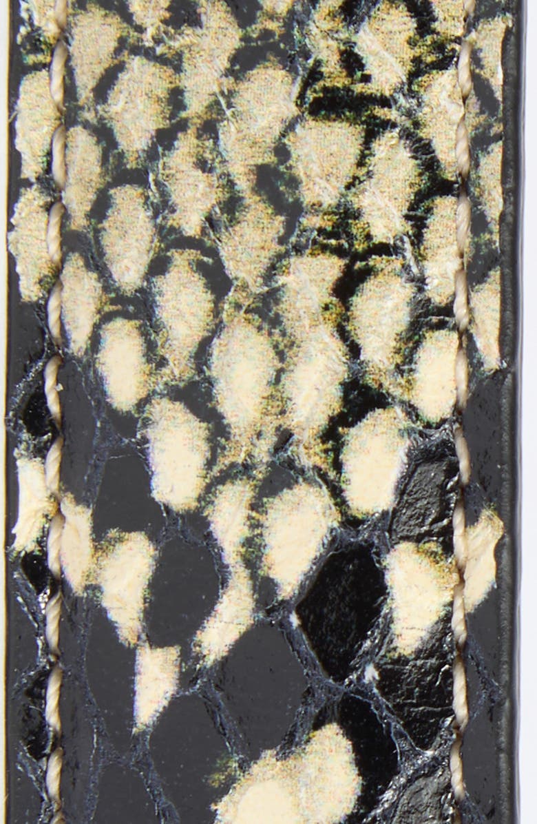 Khaite Lucca Snakeskin Embossed Leather Belt, Alternate, color, Natural