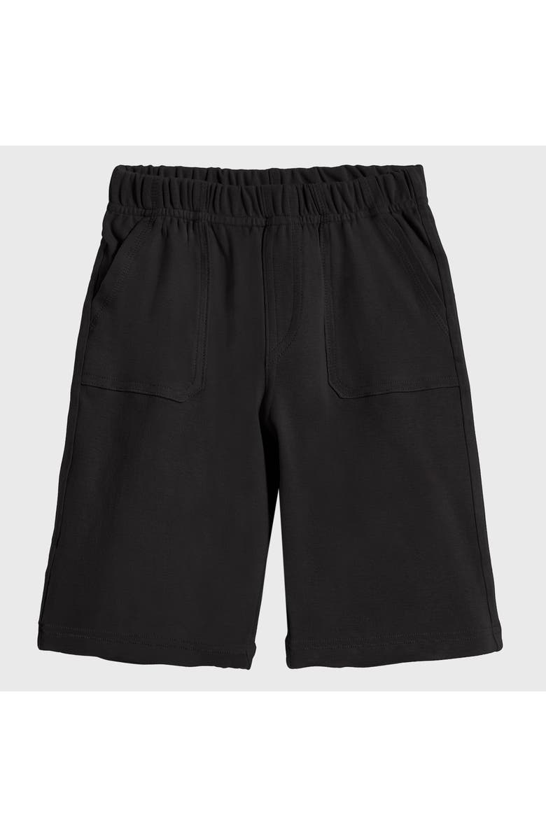 CITY THREADS Cotton UPF 50+ Soft 3-Pocket Jersey Shorts, Main, color, Black