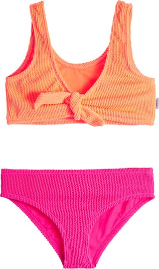 CRINKLE TIE BIKINI SWIMSUIT