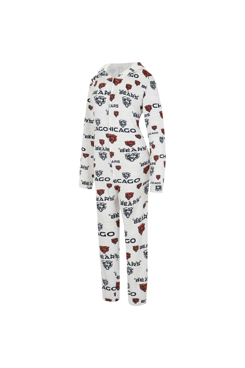 Women's Concepts Sport  Cream Chicago Bears Docket Hoodie Full-Zip Union Suit, Alternate, color, Cream