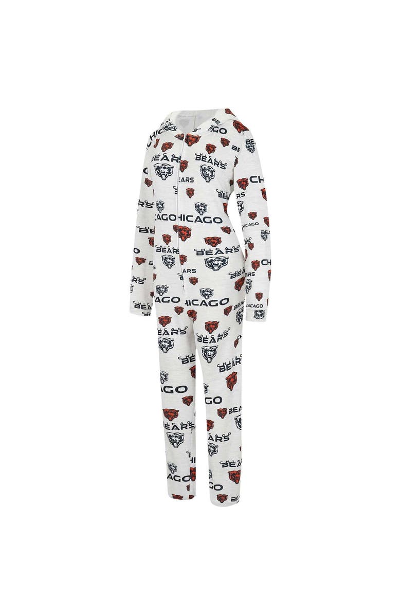 CONCEPTS SPORT Women's Concepts Sport  Cream Chicago Bears Docket Hoodie Full-Zip Union Suit, Alternate, color, Cream