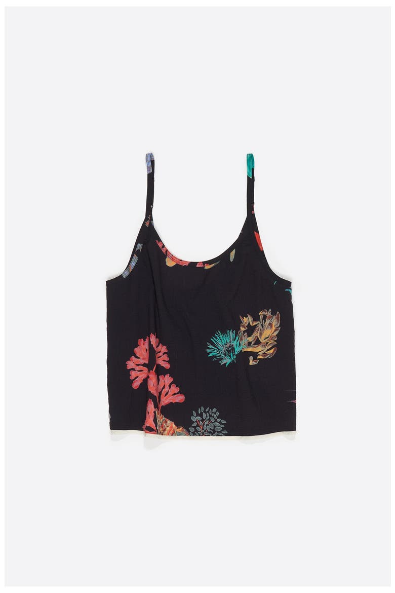 Wrinkled Tank Top, Alternate, color, TORTUGA BLACK