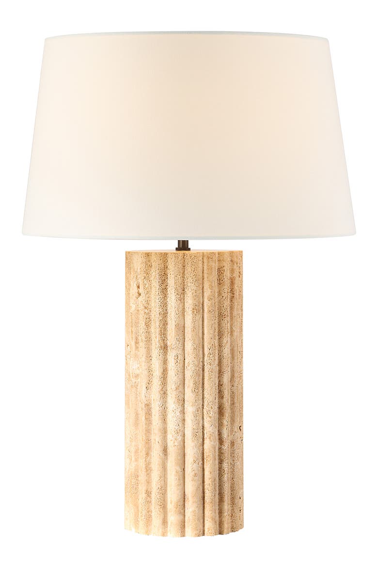 Milena Travertine Table Lamp, Alternate, color, NO COLOR