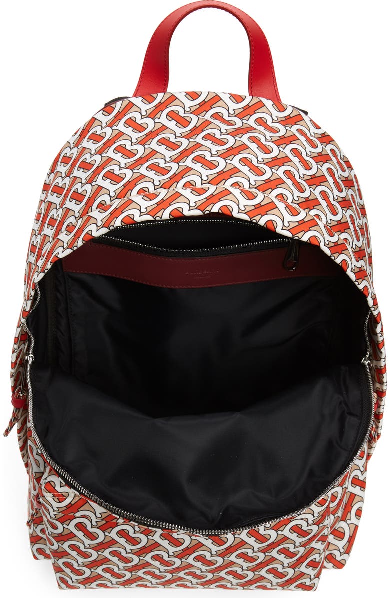 Burberry Monogram Print Nylon Backpack, Alternate, color,