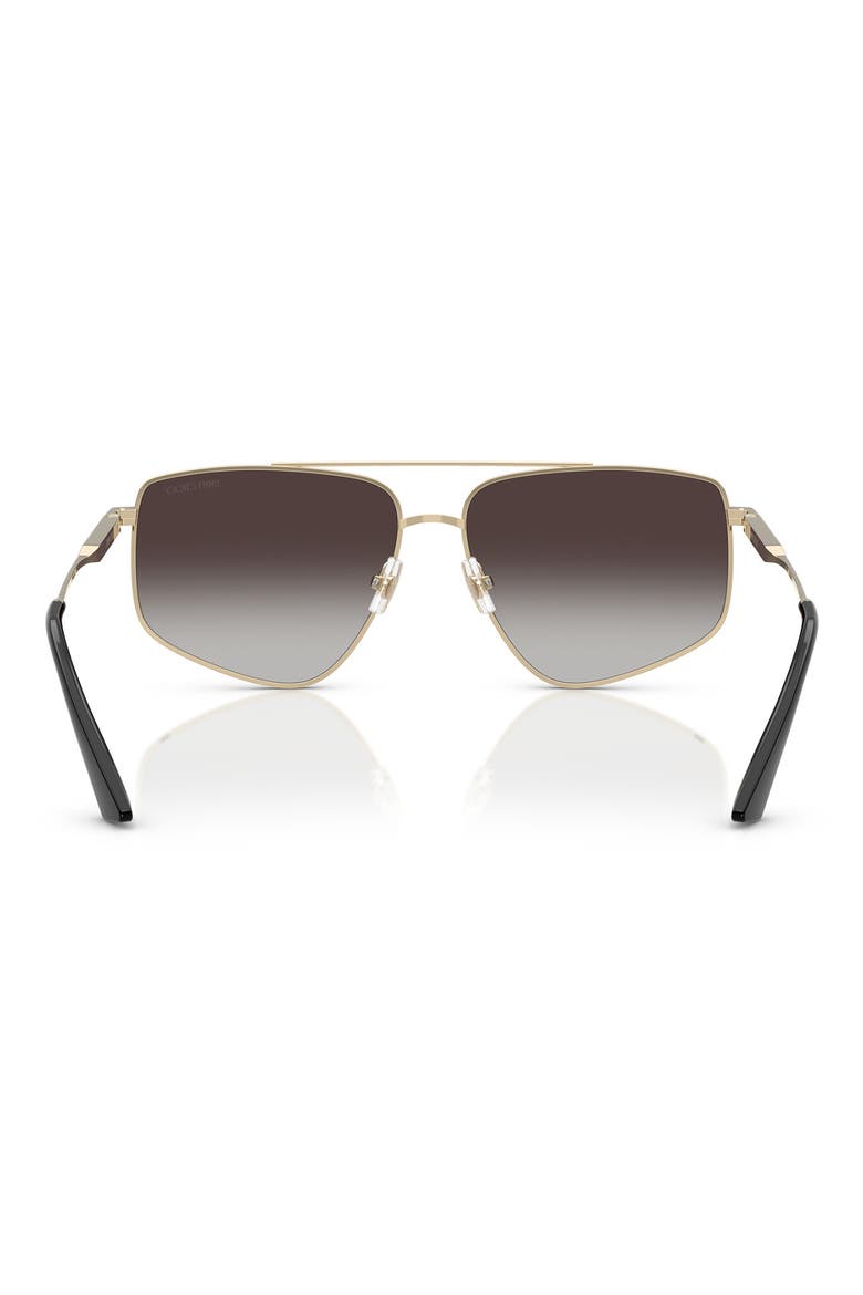 58mm Pilot Sunglasses, Alternate, color, GREY FLASH