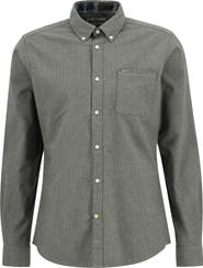 Barbour Huntly Mini Houndstooth Check Cotton Button-Down Shirt
