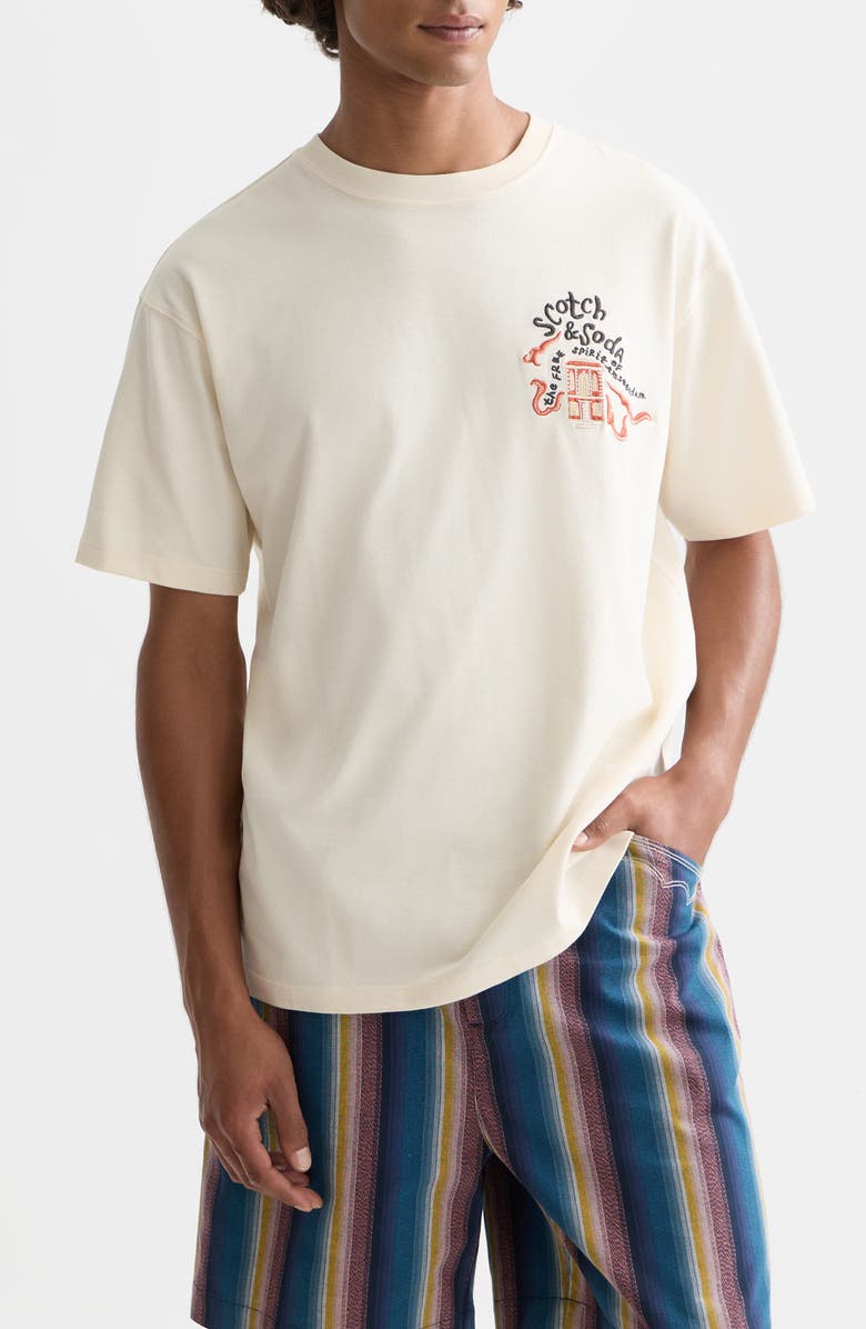 Scotch & Soda The 40th Anniversary T-Shirt, Main, color, Eggnog