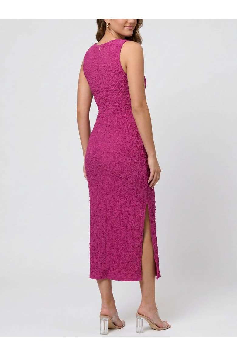 Emi Sleeveless Pucker Knit Midi Dress, Alternate, color, Orchid