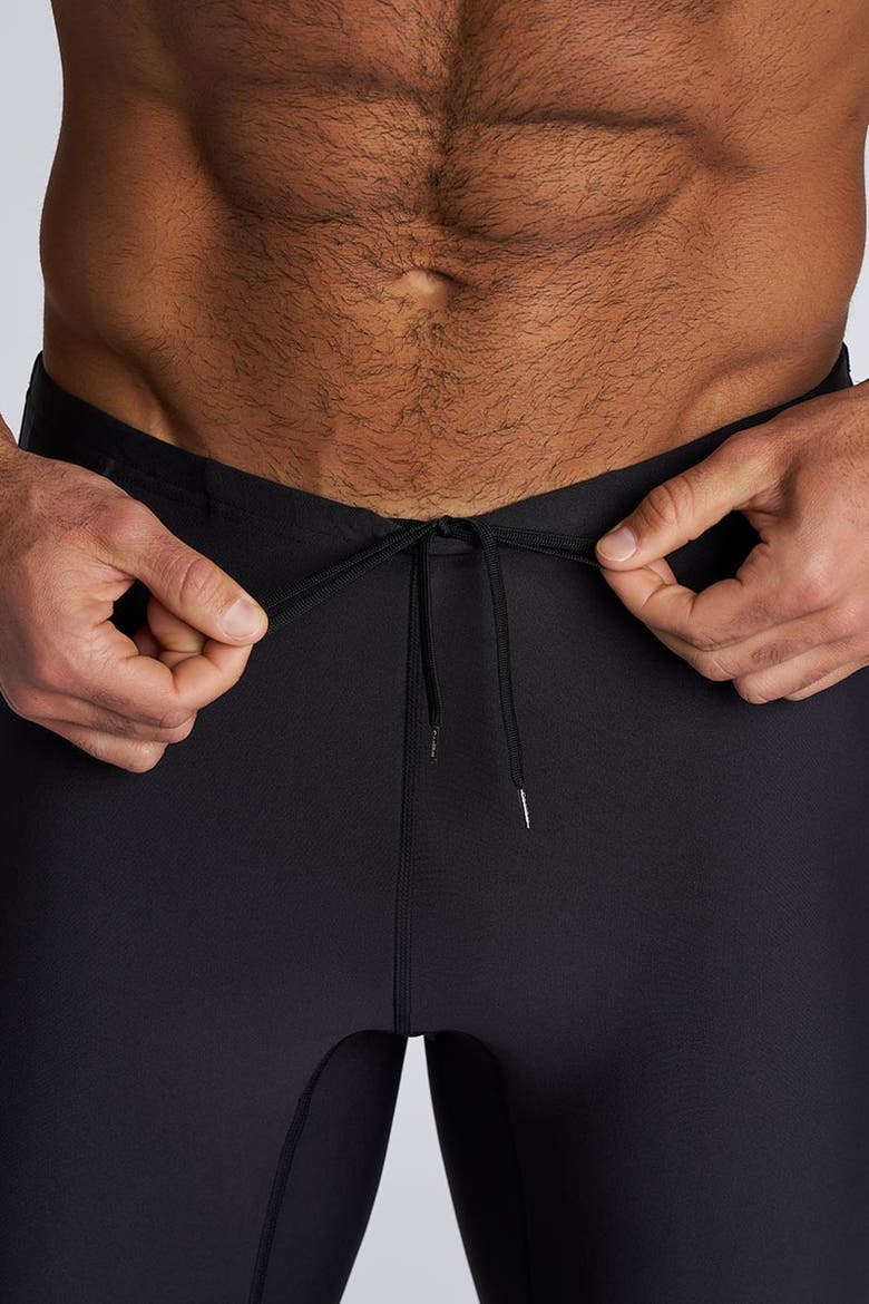Men's Deep Water Swim Tights, UPF 50+ Sun Protection, Alternate, color, Black