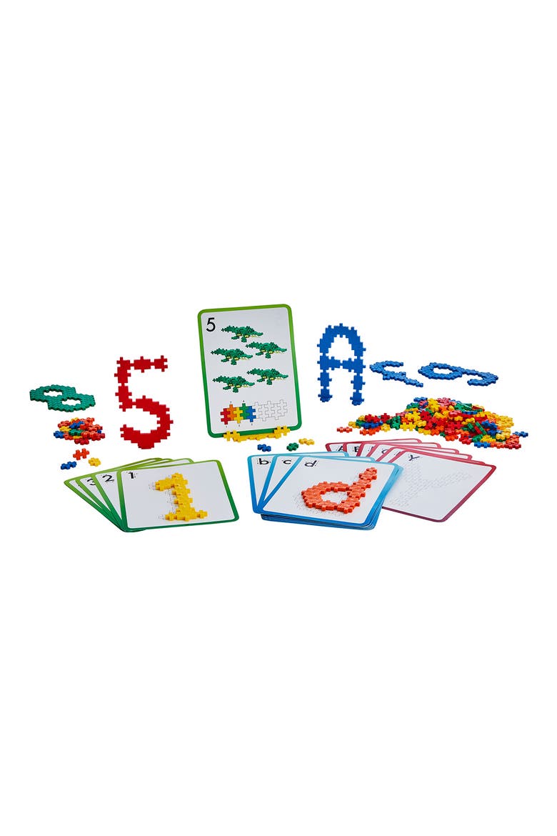 Learn to Build 400-Piece ABC & 123 Set with Cards, Alternate, color, MULTI
