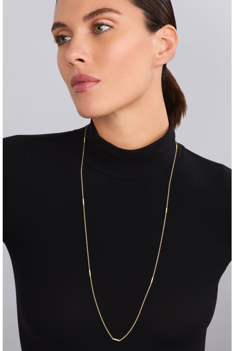 Signature Caviar Long Station Necklace, Alternate, color, GOLD