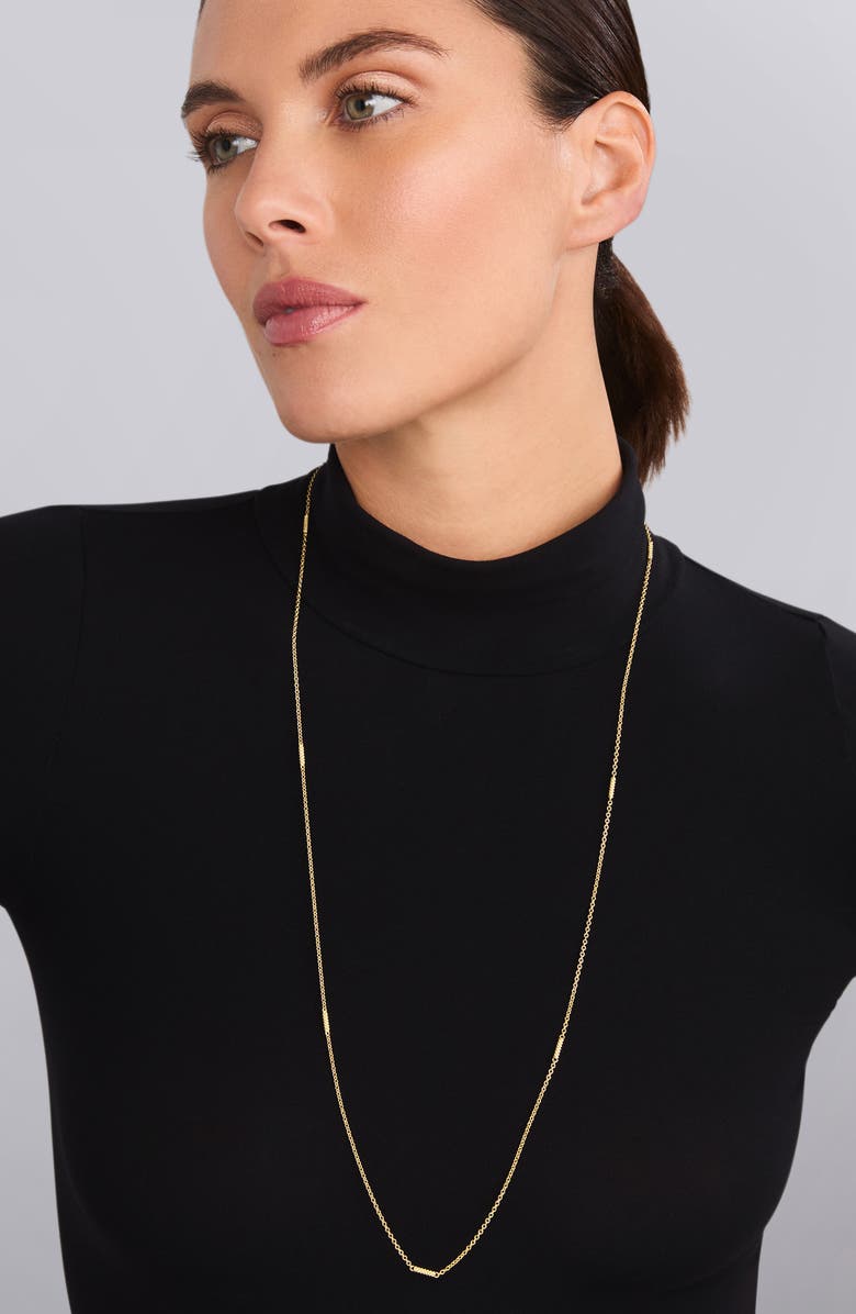 LAGOS Signature Caviar Long Station Necklace, Alternate, color, Gold