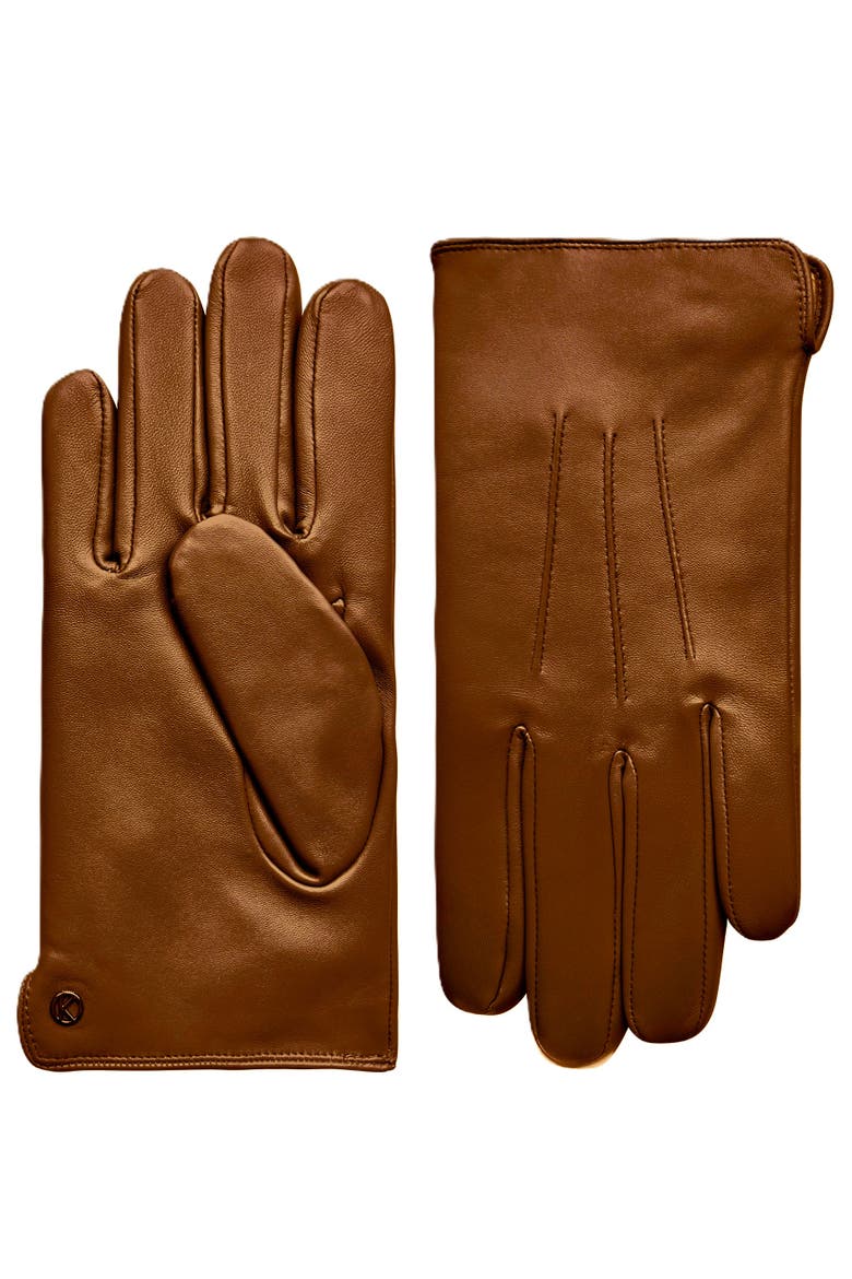 Premium Lamb Leather Touchscreen Gloves with Cashmere Lining, Alternate, color, manchu