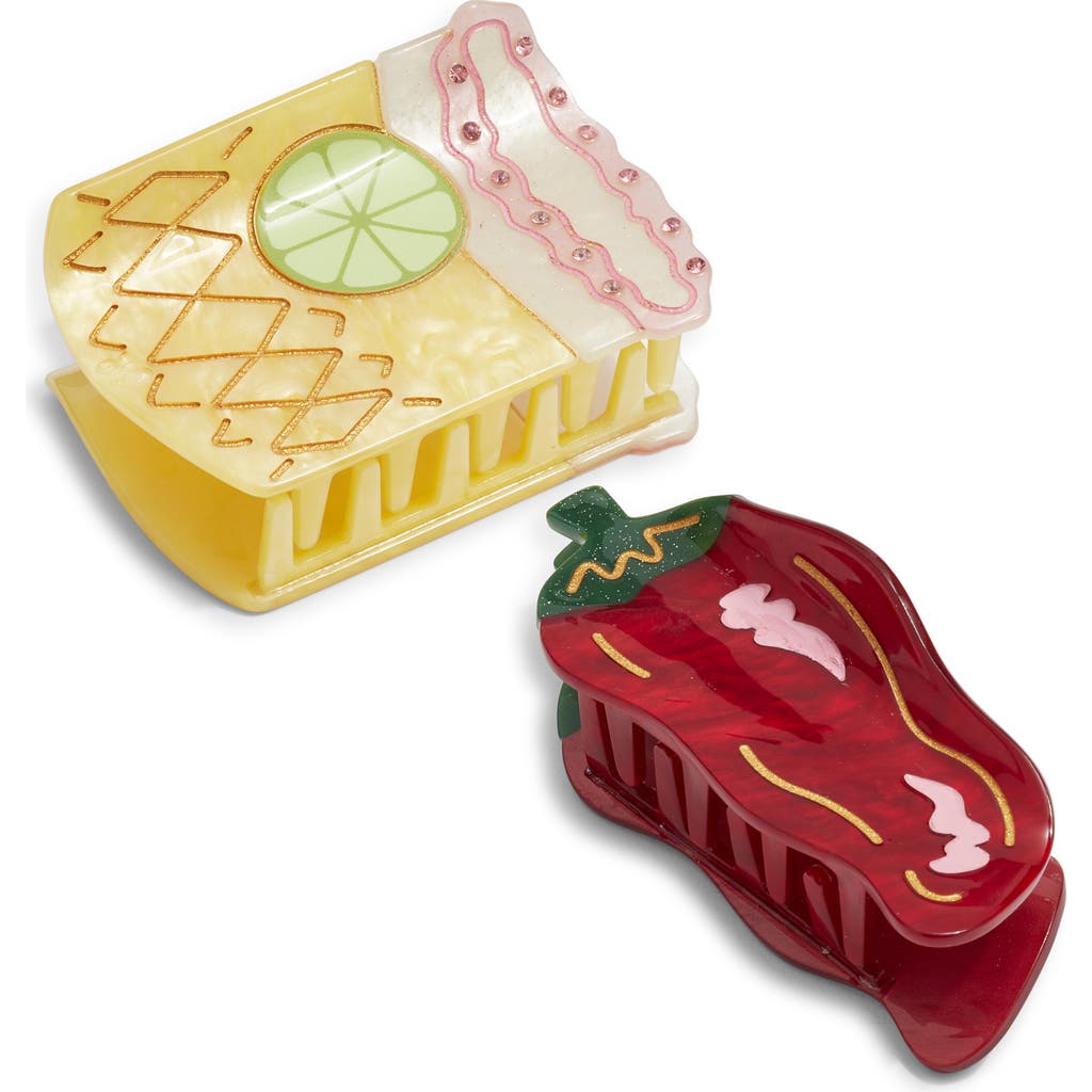 Frasier Sterling Spicy Marg 2-pack Assorted Hair Claw Clips In Multi