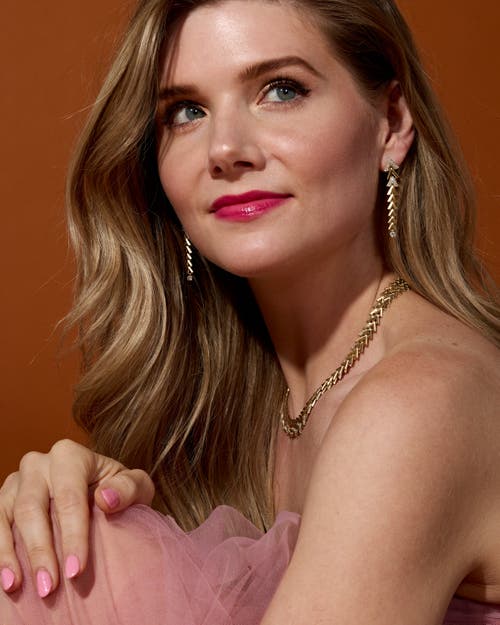 Campbell + Charlotte Spark Chevron Link Chandelier Earring In Gold