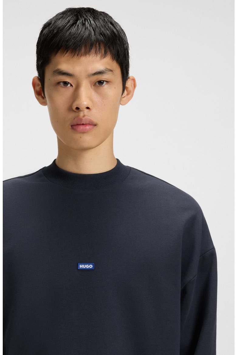 Nedro Cotton French Terry Sweatshirt, Alternate, color, NAVY