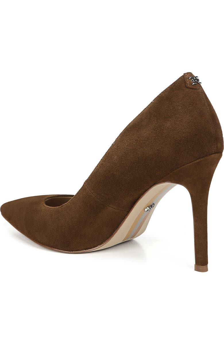 Sam Edelman Hazel Pointed Toe Pump, Alternate, color, Chocolate Suede