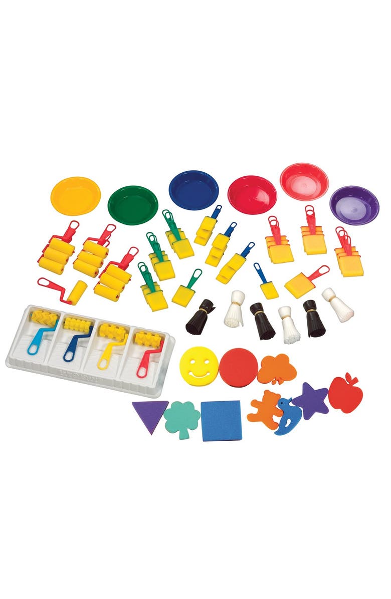 Kaplan Early Learning Company Dip and Dab Sponge Painting Class Kit, Main, color, Multicolored