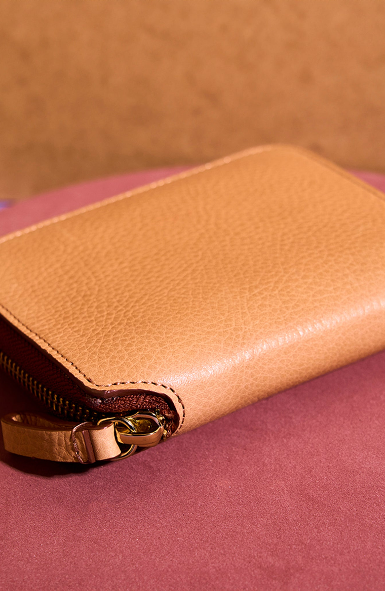 Tusk Utah Medium Zip Around Wallet, Alternate, color, Natural