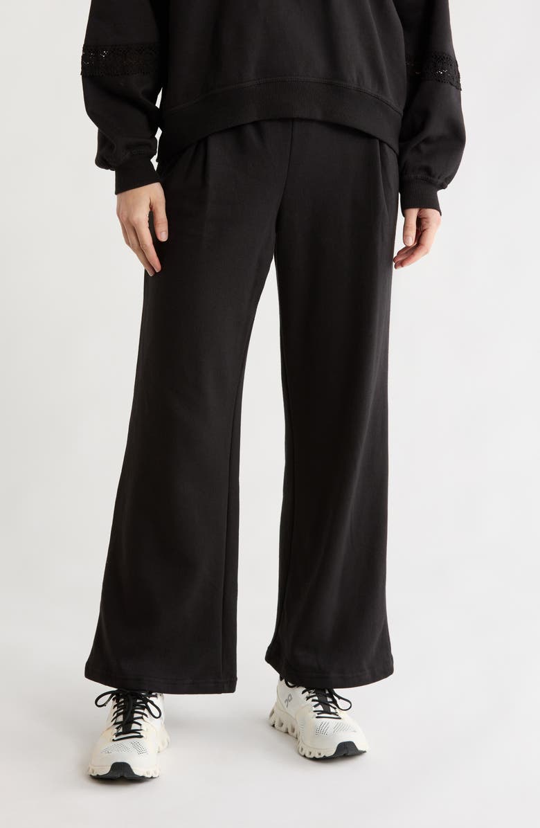 Jessica Simpson Wide Leg Cotton Blend Pants, Main, color, Meteorite