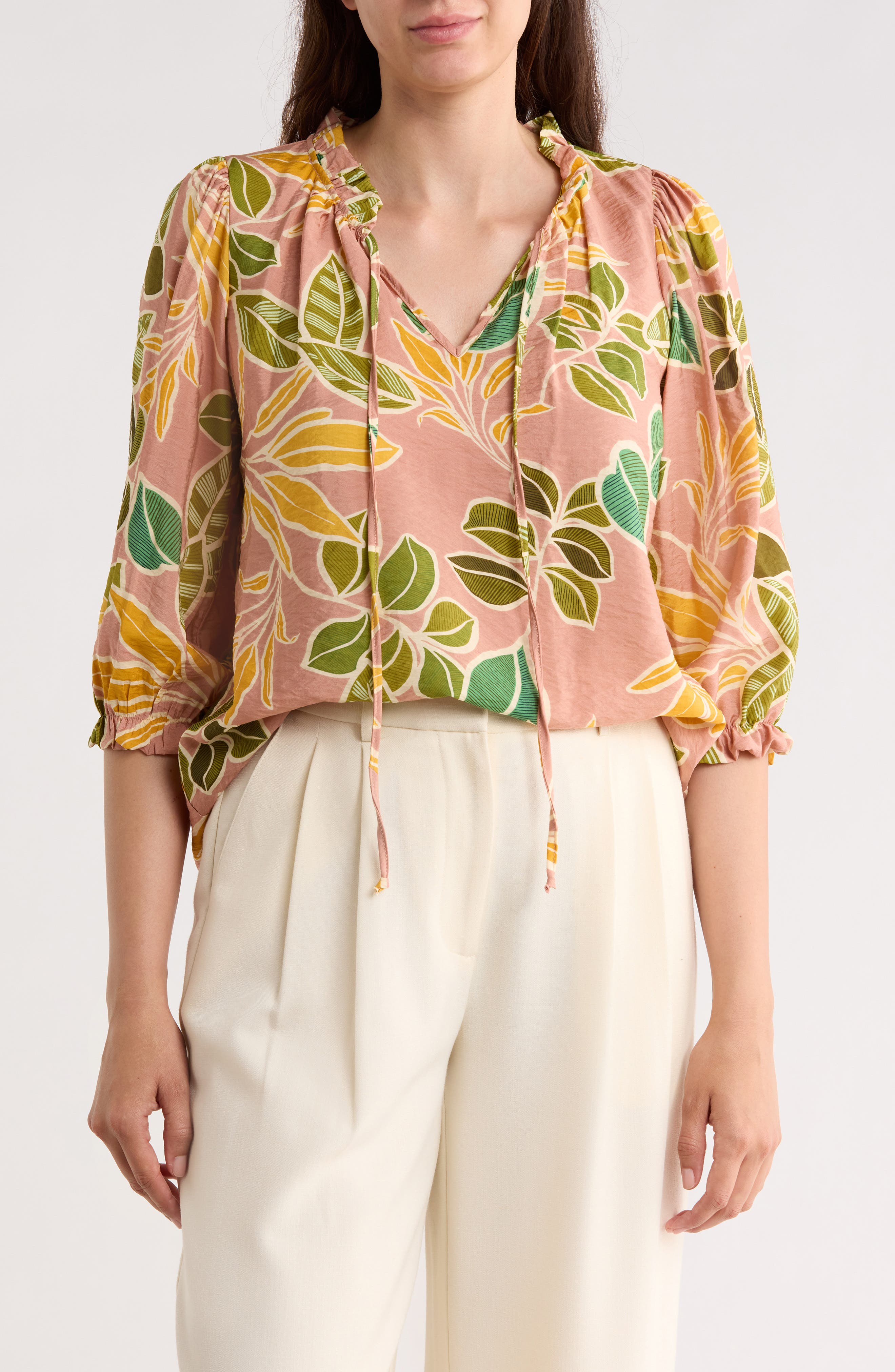 Leaf Print Top - image 3