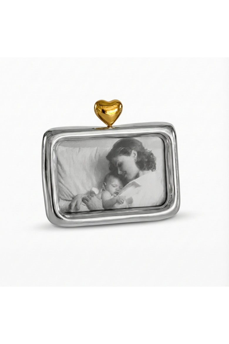 Heart Frame, Main, color, Silver & Gold