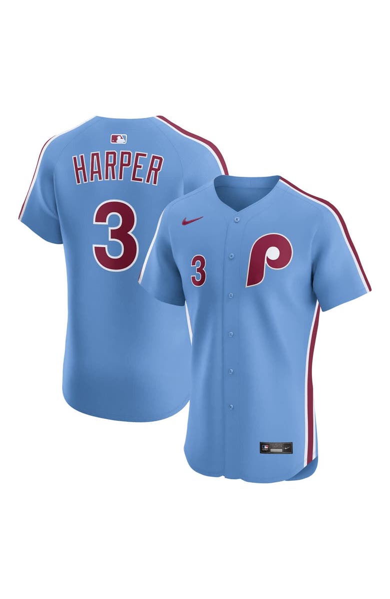 Nike Men's Nike Bryce Harper Light Blue Philadelphia Phillies Alternate Elite Jersey, Alternate, color, Light Blue