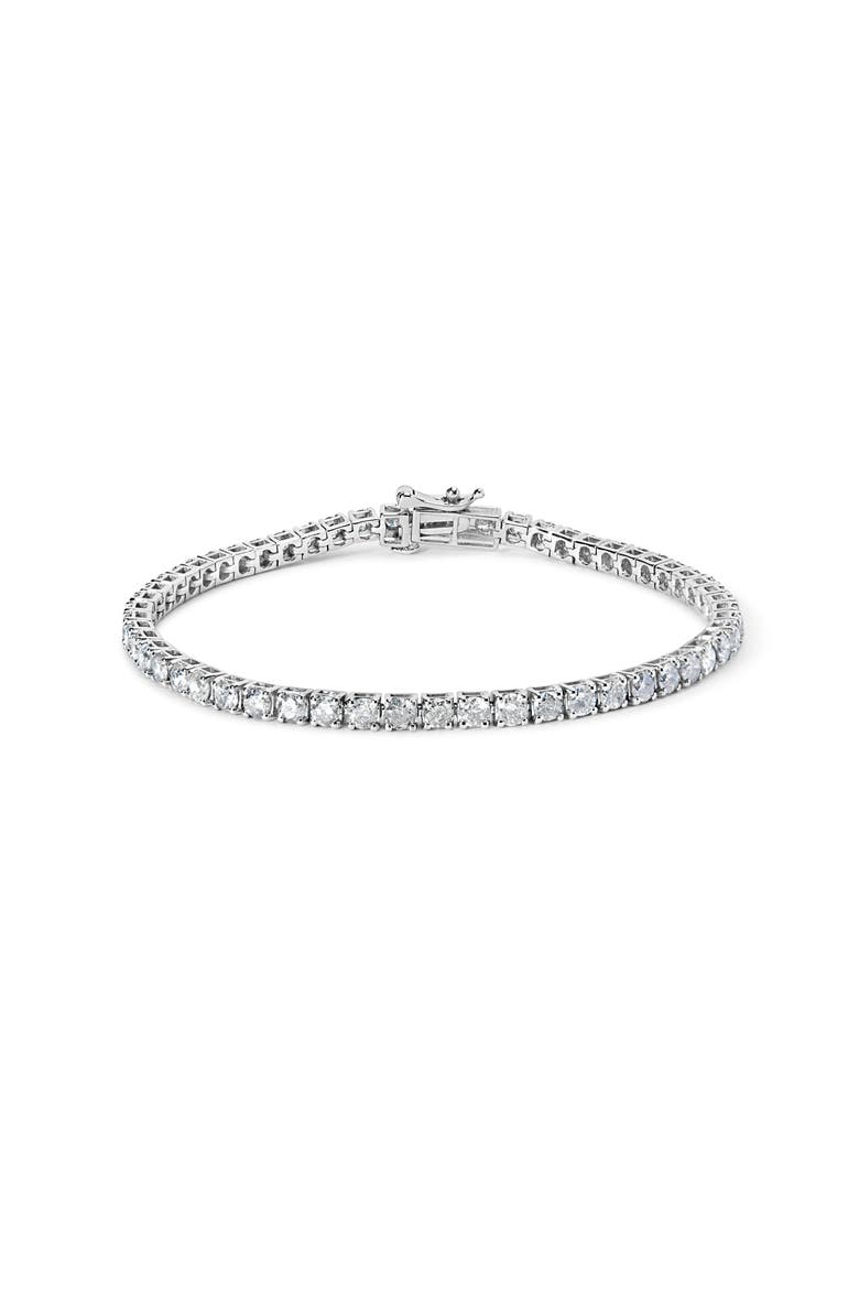 10K White Gold 5.00 Cttw Natural Diamond Tennis Bracelet, Main, color, White Gold