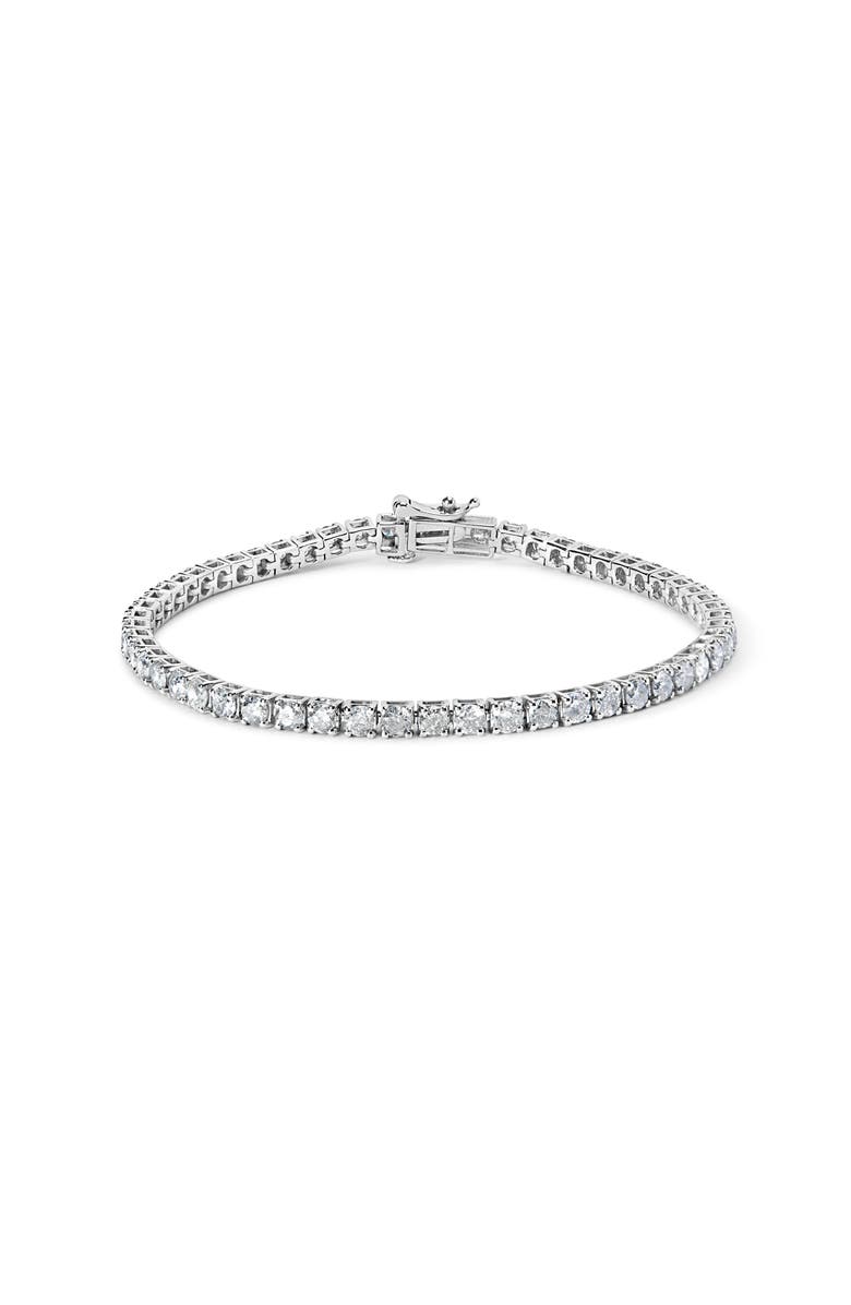Haus of Brilliance 10K White Gold 5.00 Cttw Natural Diamond Tennis Bracelet, Main, color, White Gold