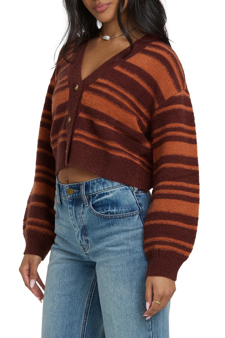 Something About It Stripe Crop Cardigan, Alternate, color, PINKIE