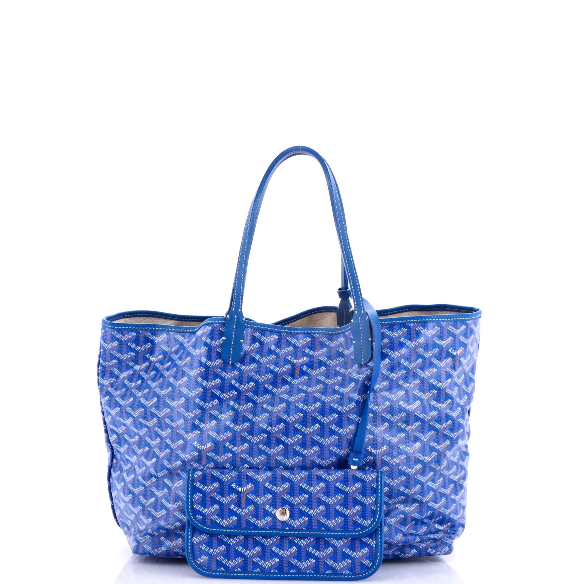 Pre-Owned Goyard Saint Louis Tote Coated Canvas PM, Alternate, color, Blue
