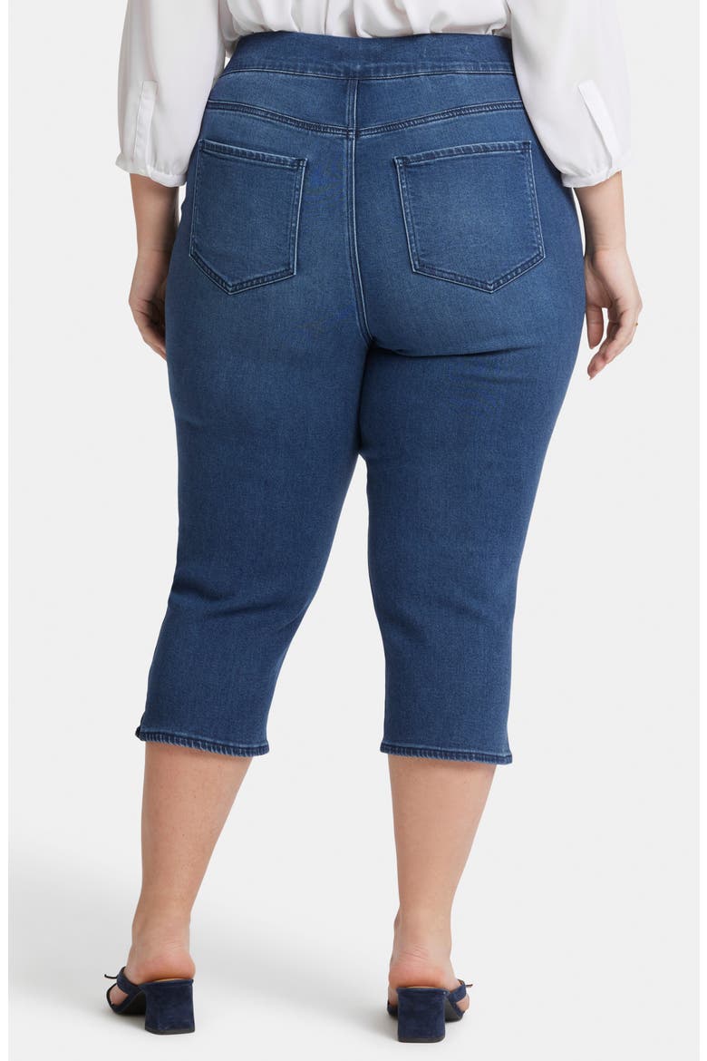 Dakota Side Slit Pull-On Capri Jeans, Alternate, color, OLYMPUS
