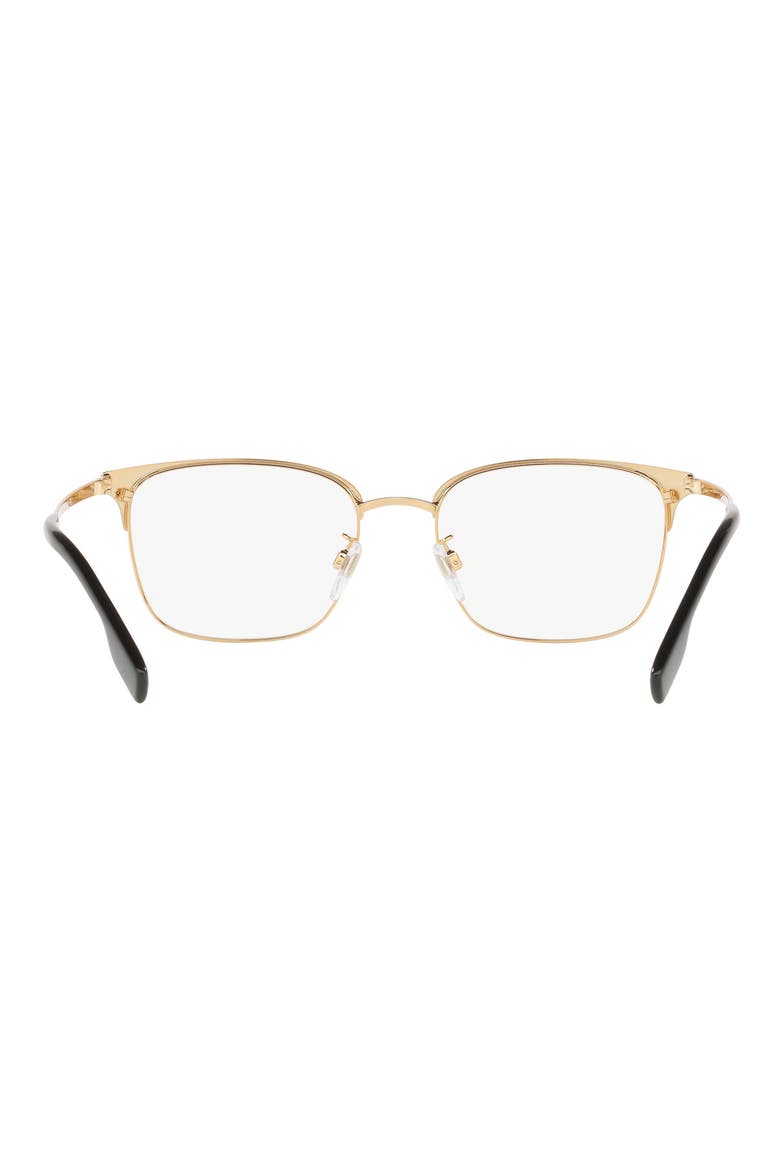 53mm Square Optical Glasses, Alternate, color, MATTE BLACK/ GOLD / DEMO LENS