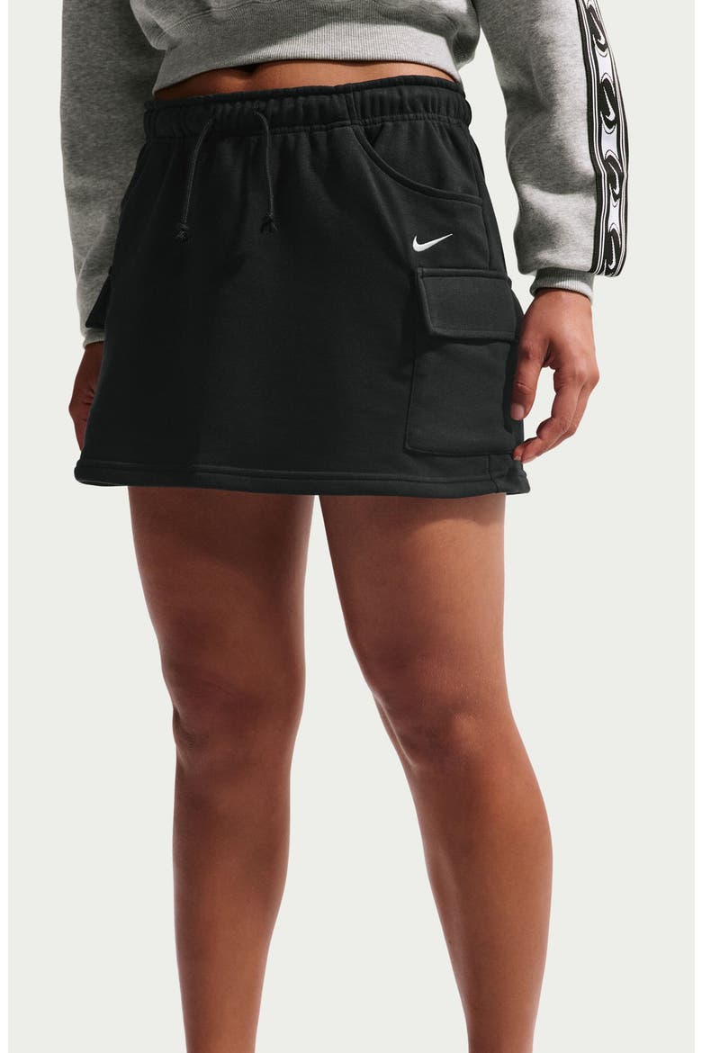 Phoenix French Terry Cargo Miniskirt, Alternate, color, BLACK/ SAIL