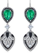 Mindi Mond Emerald & Diamond Drop Earrings