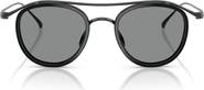 ARMANI 46mm Round Sunglasses