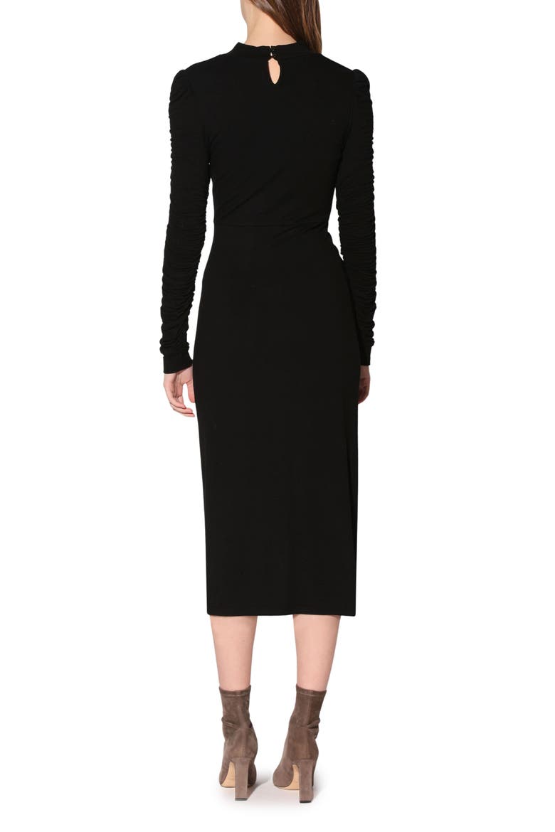 Connie Long Sleeve Dress, Alternate, color, BLACK