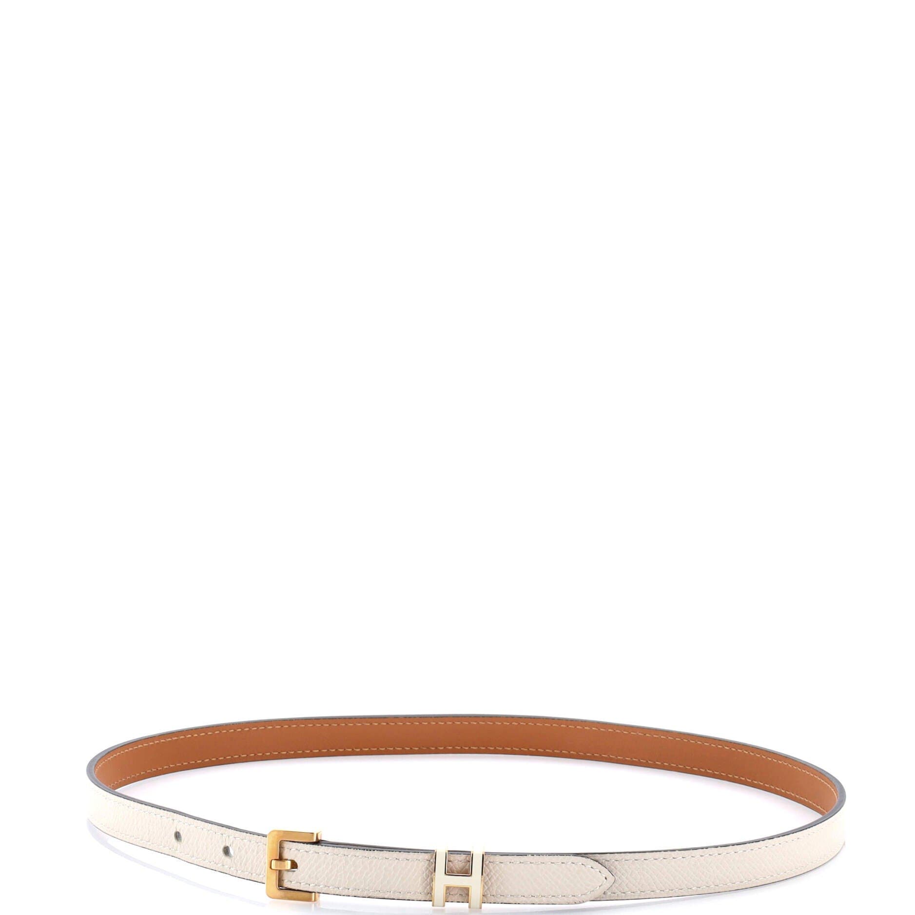 Pre-Owned Hermes Pop H Belt Leather Thin, Alternate, color, Neutral