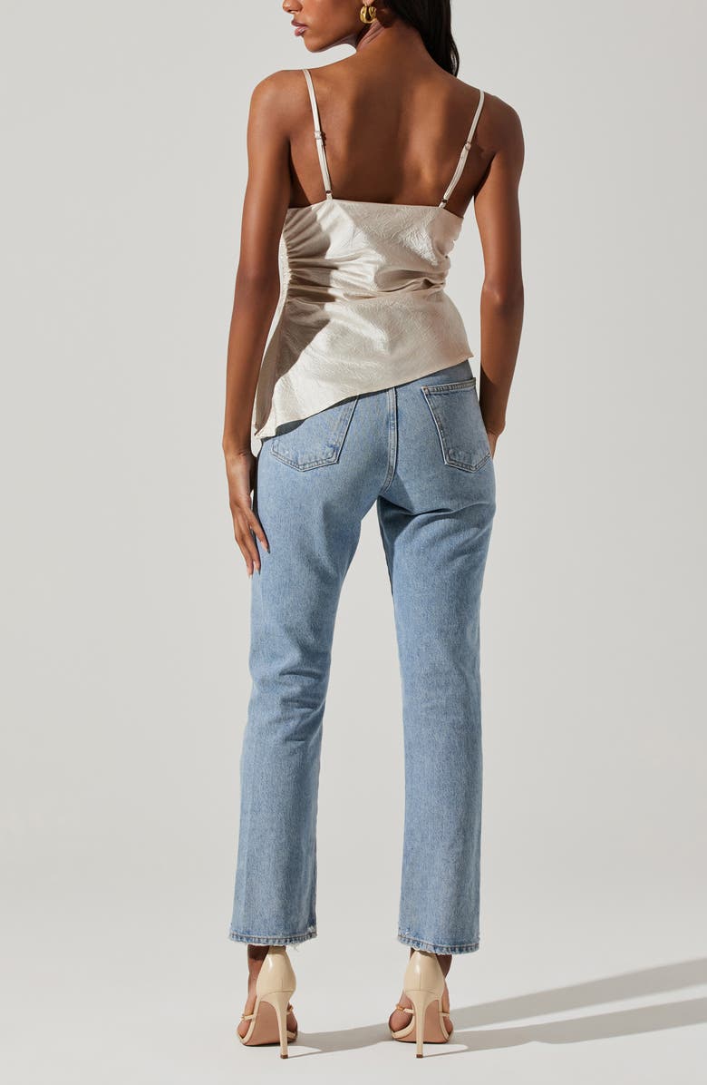 ASTR the Label Mirie Asymmetric Crinkled Satin Camisole, Alternate, color, 