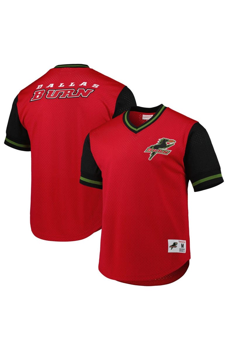 Mitchell & Ness Men's Mitchell & Ness Red FC Dallas Mesh V-Neck T-Shirt, Main, color, 