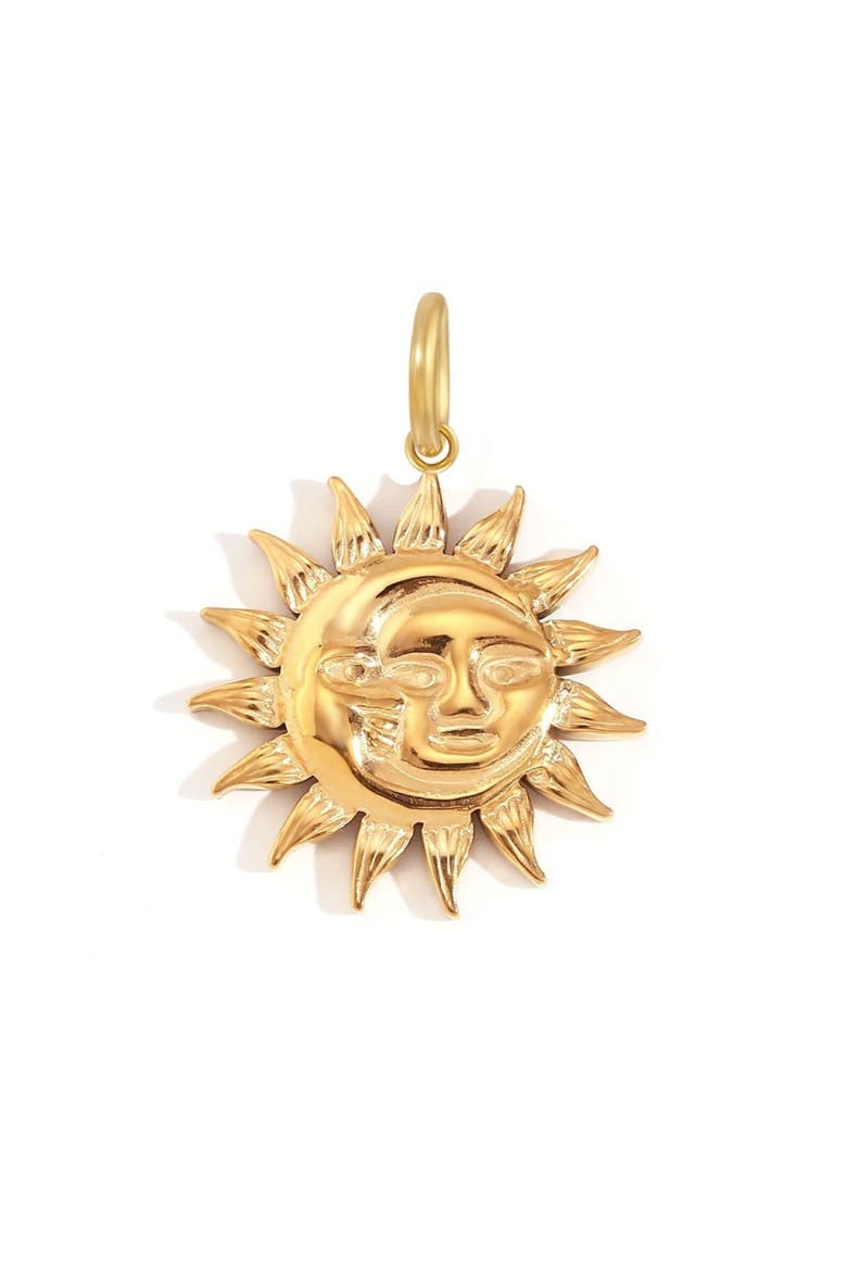 Luna Sol Charm, Main, color, GOLD