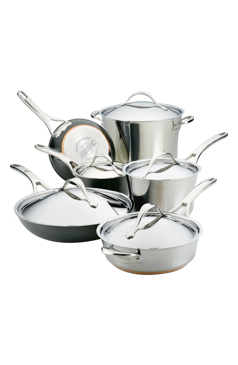 ANOLON 11-Piece Cookware Set, Alternate, color, 