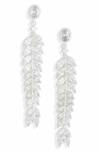 Cubic Zirconia Vine Drop Earrings