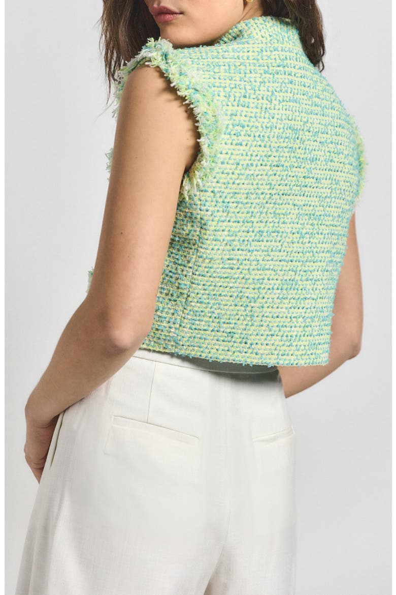 Loa Cotton Blend Tweed Vest, Alternate, color, ELECTRIC MULTI